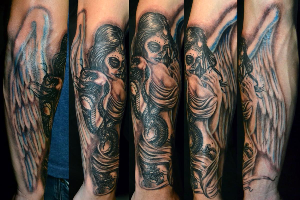 Fallen Angel By Ryan El Dugi Lewis TattooNOW fallen-angel-by-ryan-el-dugi-lewis-tattoonow